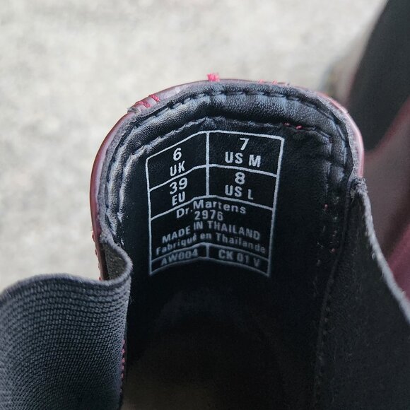 Dr. Marten's Vegan Chelsea Boot - W 8, EU 39 - Cherry Red - Picture 7 of 8
